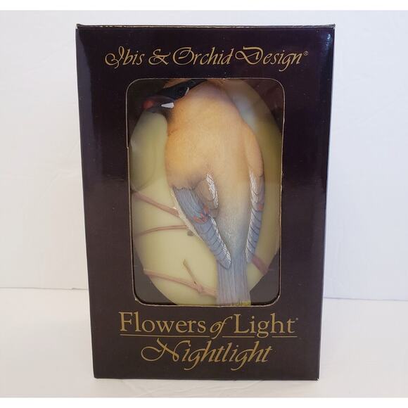 Cedar Waxwing Bird By Flowers of Light Nightlights by Ibis & Orchid Design 50206 - Picture 1 of 9